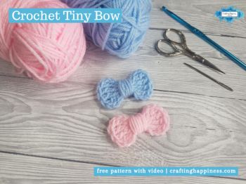 Crochet Tiny Bow | Crafting Happiness