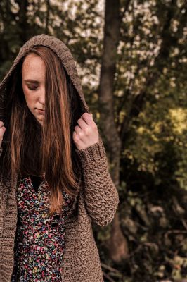 Crochet Hooded Cardigan