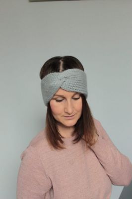 Misty Tunisian crochet ear warmer