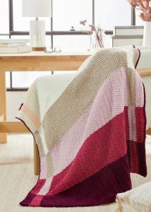 Intarsia Colorblock Blanket