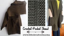 Cable Pocket Shawl