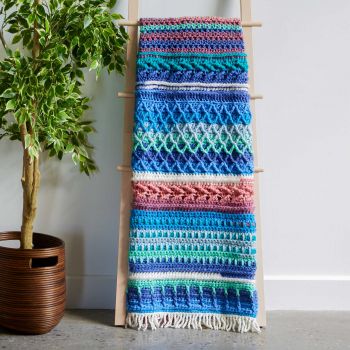 Caron Sampler Blues Afghan