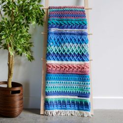 Caron Sampler Blues Afghan