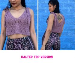 Crochet Dragon Fly Easy Halter top