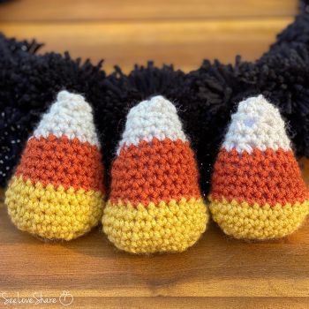 Crochet Candy Corn Plushy