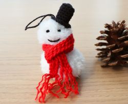 Crochet Snowman Christmas Ornament