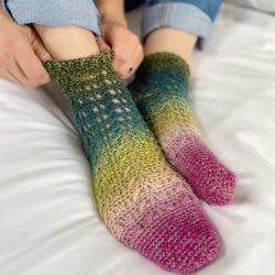 Rialto Lacy Crochet Socks