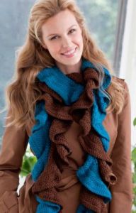 Double Your Ruffles Crochet Scarf