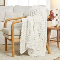 Ribbed Crochet Throw