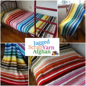 Jagged Scrap Yarn Afghan