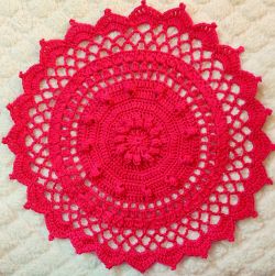 Easy Crochet Round Floral Doily Placemat