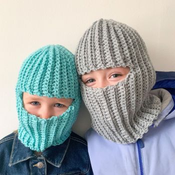 Ribbed Balaclava for Kids