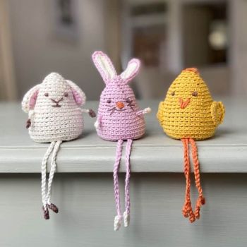 Amigurumi Crochet Animals: Easter chick, lamb, bunny