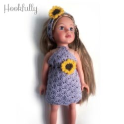 Sunflower dolls dress