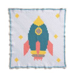 Rocketship Baby Blanket