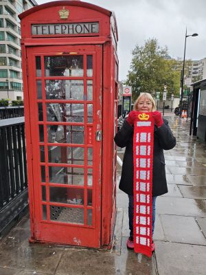 London Phone Booth Scarf