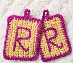 Surface Slip Stitch Crochet Name Tags