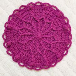 Outline Flower Crochet Potholder