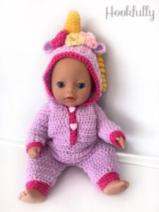 Unicorn baby dolls onesie