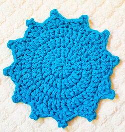 Tshirt Yarn Crochet Trivet Potholder