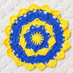 Blooming Flower Crochet Doily