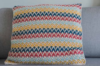 Mosaic Crochet Pillow