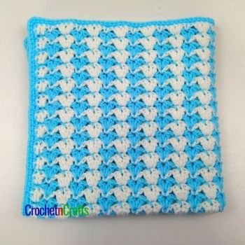 Clustered V-St Crochet Preemie Blanket