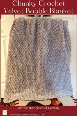 Chunky Crochet Velvet Bobble Blanket