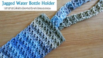 Jagged Crochet Water Bottle Holder