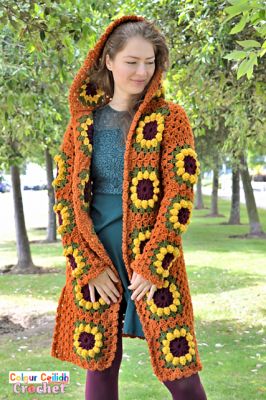 Sunflower Granny Square Cardigan