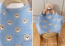 Bear Crochet Baby Blanket