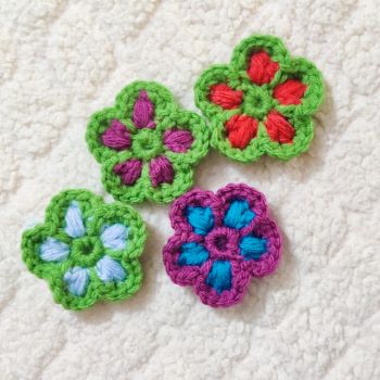 Puff Stitch Crochet Flower