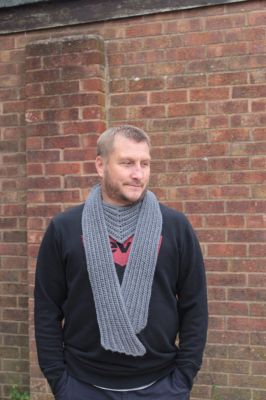 Men's Crochet Bandana Style Scarf