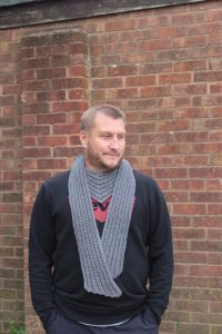 Men's Crochet Bandana Style Scarf