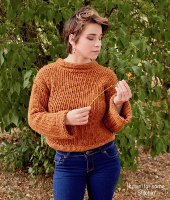 Cinnamon Spiced Ribbed Sweater
