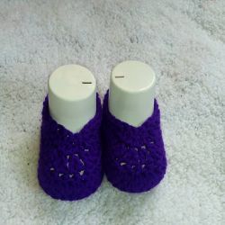 Simple Crochet Baby Girl Shoes