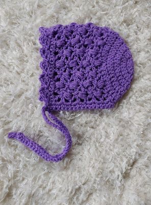 Crochet Puff Girl Bonnet