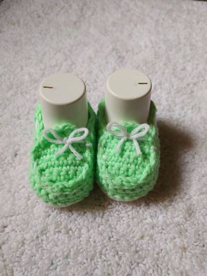 Crochet Baby Moccasins Worked Flat