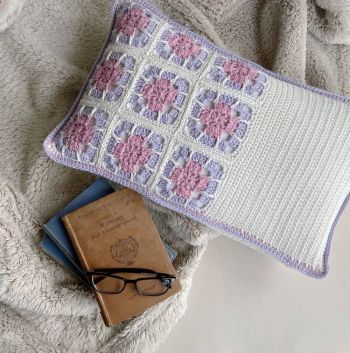 Floral Granny Square Cushion