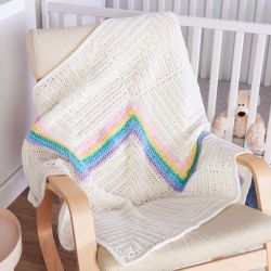 Rainbow Stripe Baby Blanket