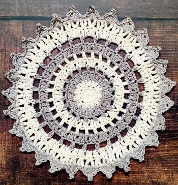 Two Shades Ombre Crochet Doily