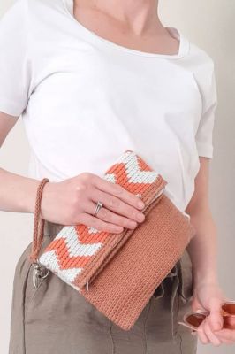 Chevron Tapestry Crochet Clutch