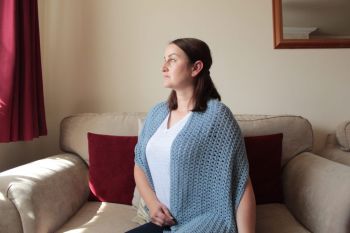 Tunisian Lacy Shells Shawl