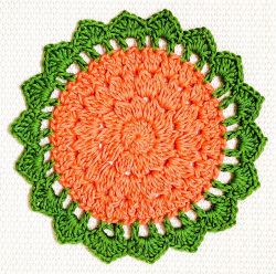 Pumpkin Spice Doily Potholder