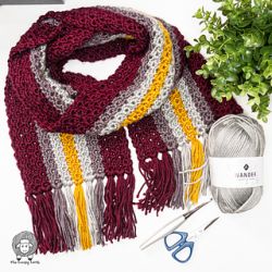 Brave at Heart Crochet Scarf