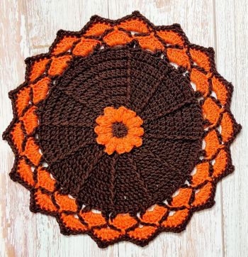 Fall Decor Autumn Crochet Placemat