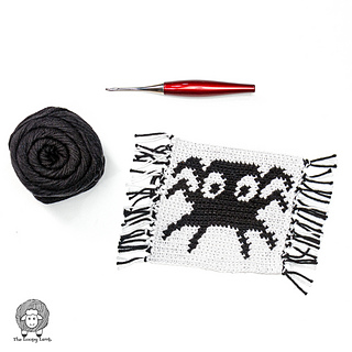 Spooky Spider Crochet Mug Rug