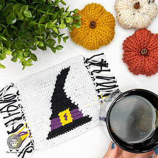 Crochet Witch Hat Mug Rug