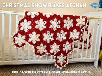 Christmas Snowflakes Afghan