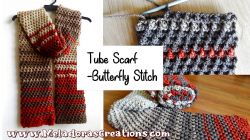 Tube Scarf – using the Butterfly Stitch